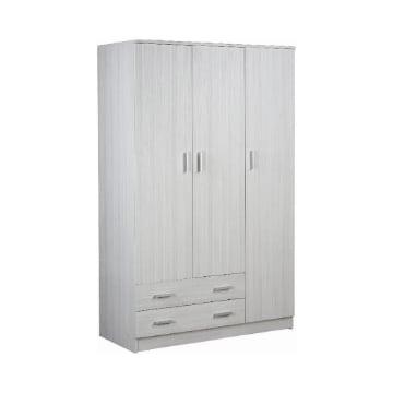 ARMADIO DA ARREDO IN LEGNO CON 3 ANTE 2 CASSETTI DIMENSIONI 182X115X52 CM, COLORE EUCALIPTO