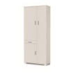 ARMADIO DA ARREDO CON PIEDINI IN LEGNO CON 3 ANTE 1 CASSETTO 178X77X34 CM, COLORE BIANCO