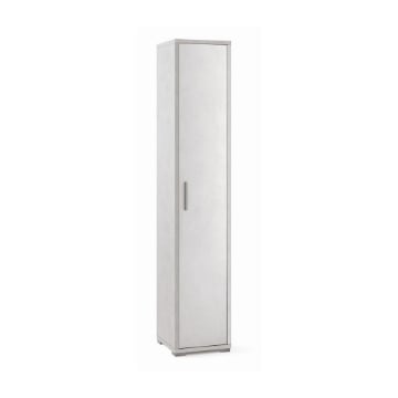 ARMADIO A COLONNA IN LEGNO BIANCO CON 1 ANTA COMPOSTA DA 4 RIPIANI DIMENSIONI 199X39X41 CM
