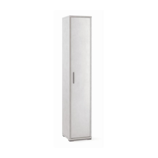ARMADIO A COLONNA IN LEGNO BIANCO CON 1 ANTA COMPOSTA DA 4 RIPIANI DIMENSIONI 199X39X41 CM