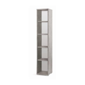 SCAFFALE LIBRERIA IN LEGNO GRIGIO A 4 RIPIANI DIMENSIONI 199X39X41 CM