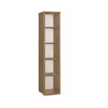 SCAFFALE LIBRERIA IN LEGNO A 4 RIPIANI DIMENSIONI 182X39X41 CM, COLORE NOCE