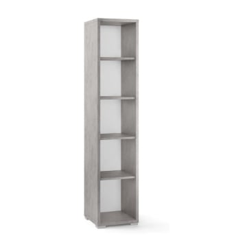 SCAFFALE LIBRERIA IN LEGNO GRIGIO A 4 RIPIANI DIMENSIONI 182X39X41 CM, 