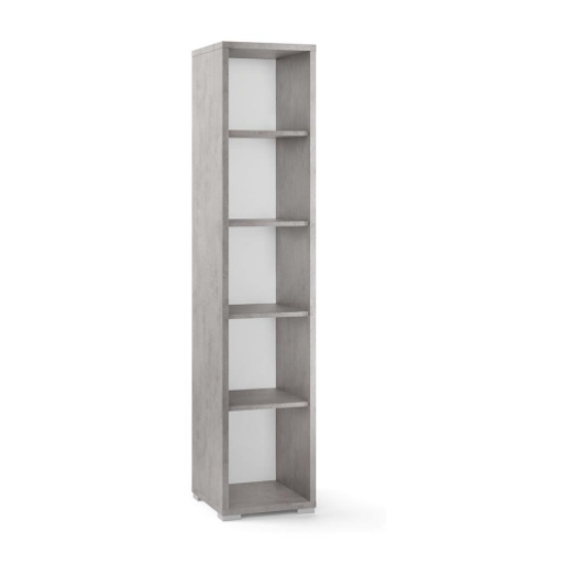 SCAFFALE LIBRERIA IN LEGNO GRIGIO A 4 RIPIANI DIMENSIONI 182X39X41 CM, 