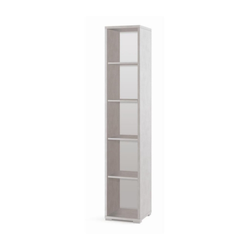 SCAFFALE LIBRERIA IN LEGNO A 4 RIPIANI DIMENSIONI 199X39X41 CM, COLORE BIANCO