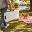 MAURY'S PANCA PIEGHEVOLE PER CAMPING 180X28X44 CM IN COLORE BIANCO