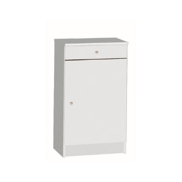 MOBILE SALVASPAZIO IN LEGNO BIANCO CON 1 ANTA E 1 CASSETTO DIMENSIONI 80X46X34 CM