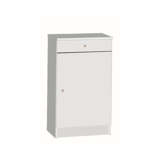 MOBILE SALVASPAZIO IN LEGNO BIANCO CON 1 ANTA E 1 CASSETTO DIMENSIONI 80X46X34 CM