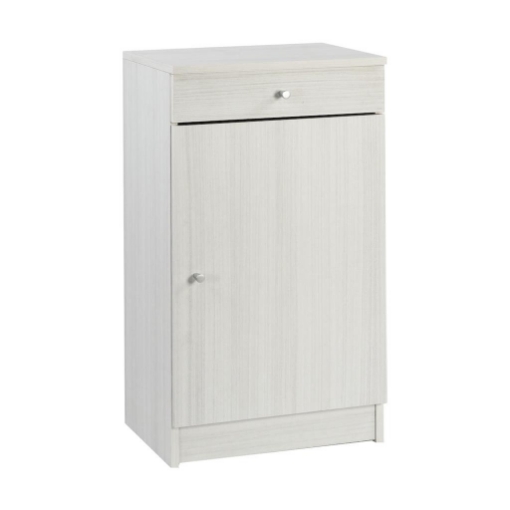 MOBILE SALVASPAZIO IN LEGNO CON 1 ANTA E 1 CASSETTO DIMENSIONI 80X46X34 CM, COLORE EUCALIPTO