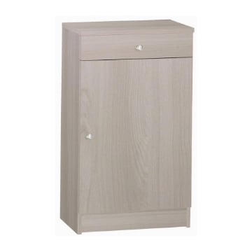 MOBILE SALVASPAZIO IN LEGNO CON 1 ANTA E 1 CASSETTO DIMENSIONI 80X46X34 CM, COLORE OLMO CHIARO