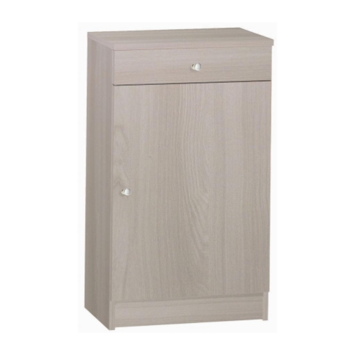 MOBILE SALVASPAZIO IN LEGNO CON 1 ANTA E 1 CASSETTO DIMENSIONI 80X46X34 CM, COLORE OLMO CHIARO