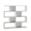 SCAFFALE A LIBRERIA DI DESIGN MODULARE IN LEGNO DIMENSIONI 144X150X38 CM, COLORE BIANCO