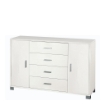 MOBILE DA ARREDO IN LEGNO CON 2 ANTE, 4 CASSETTI DIMENSIONI 86X136X41 , COLORE BIANCO