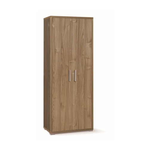 ARMADIO DA ARREDO CON PIEDINI IN LEGNO CON 2 ANTE DIMENSIONI 182X71X41 CM, COLORE NOCE