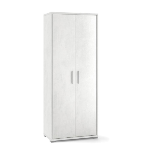 ARMADIO DA ARREDO CON PIEDINI IN LEGNO CON 2 ANTE DIMENSIONI 182X71X41 CM, COLORE OSSIDO BIANCO