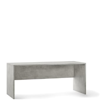SCRIVANIA RETTANGOLARE MODERNA PER CAMERA DIMENSIONI 76X180X69 CM, COLORE CEMENTO