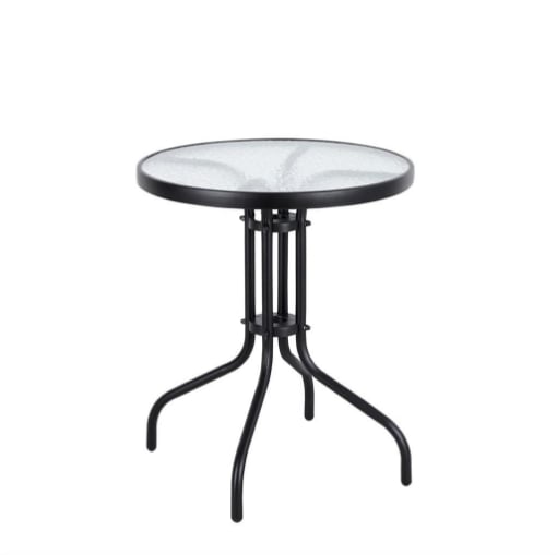 MA MAISON TAVOLO HERO DA GIARDINO TONDO CON PIANO IN VETRO DIMENSIONI 60X70H CM OKX