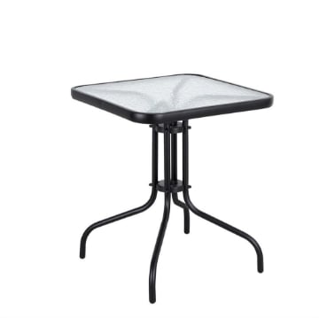MA MAISON TAVOLO HERO DA GIARDINO QUADRATO CON PIANO IN VETRO DIMENSIONI 80X80X70H CM OKX