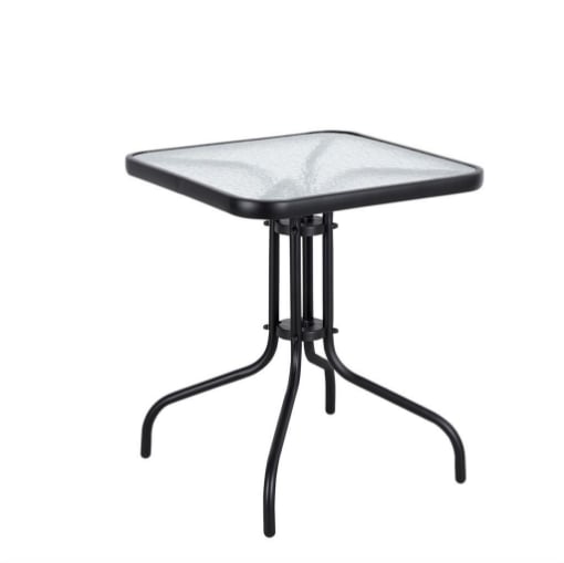 MA MAISON TAVOLO HERO DA GIARDINO QUADRATO CON PIANO IN VETRO DIMENSIONI 80X80X70H CM OKX