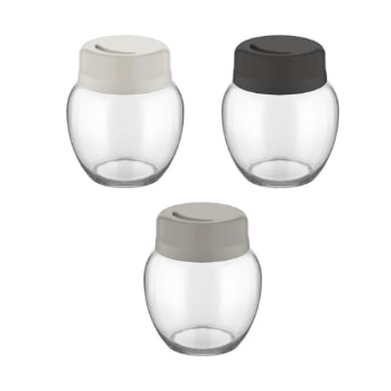 MA MAISON CONTENITORE SPEZIE IN VETRO DIAM.7.5X9H, COLORE TAPPO ASSORTITO