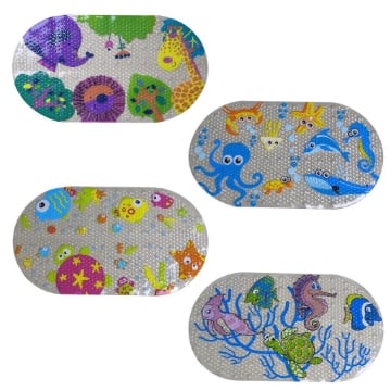MA MAISON TAPPETO DOCCIA OVALE EFETTO CONCHIGLIA 69X39 CM , FANTASIA ASSORTITA