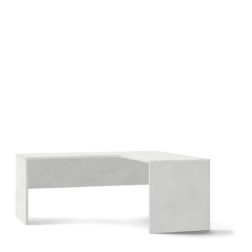 SCRIVANIA ANGOLARE DESTRO MODERNA PER CAMERA DIMENSIONI 76X180X169 CM, COLORE OSSIDO BIANCO
