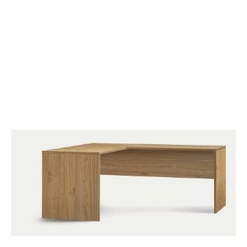 SCRIVANIA ANGOLARE SINISTRO MODERNA PER CAMERA DIMENSIONI 76X180X169 CM, COLORE NOCE