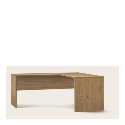 SCRIVANIA ANGOLARE DESTRO MODERNA PER CAMERA DIMENSIONI 76X180X169 CM, COLORE NOCE