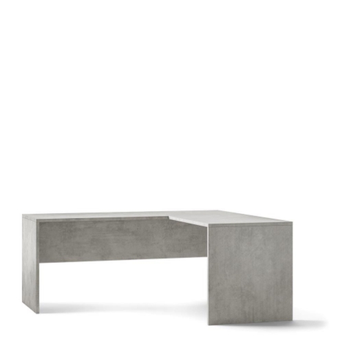 SCRIVANIA ANGOLARE DESTRO MODERNA PER CAMERA DIMENSIONI 76X180X169 CM, COLORE CEMENTO