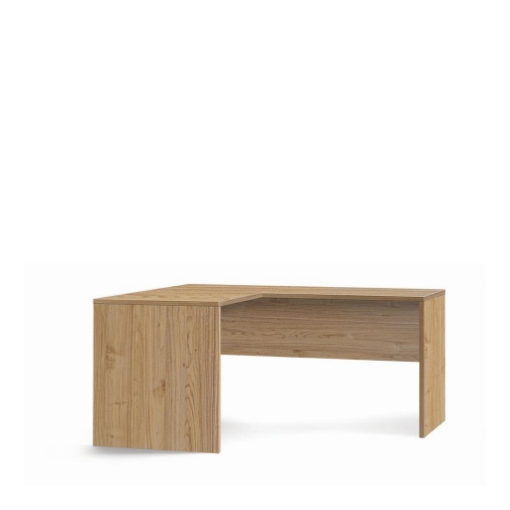 SCRIVANIA ANGOLARE SINISTRO MODERNA PER CAMERA DIMENSIONI 76X160X150 CM, COLORE NOCE