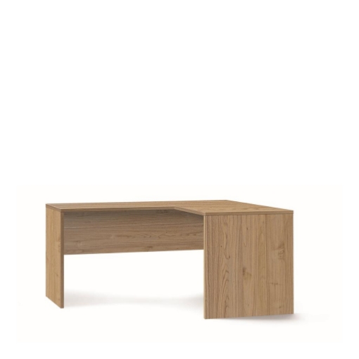 SCRIVANIA ANGOLARE DESTRO MODERNA PER CAMERA DIMENSIONI 76X160X150 CM, COLORE NOCE