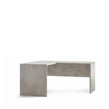SCRIVANIA ANGOLARE SINISTRO MODERNA PER CAMERA DIMENSIONI 76X160X150 CM, COLORE CEMENTO