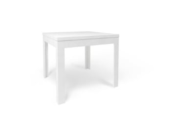 TAVOLO DA PRANZO PIEGHEVOLE IN LEGNO DIMENSIONI 75X90X90 CM, COLORE OSSIDO BIANCO