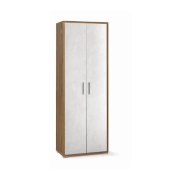 ARMADI DA ARREDO CON 2 ANTE DIMENSIONI 199X71X41 CM COLORE NOCE E OSSIDO BIANCO