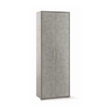 ARMADI DA ARREDO CON 2 ANTE DIMENSIONI 199X71X41 CM COLORE CEMENTO