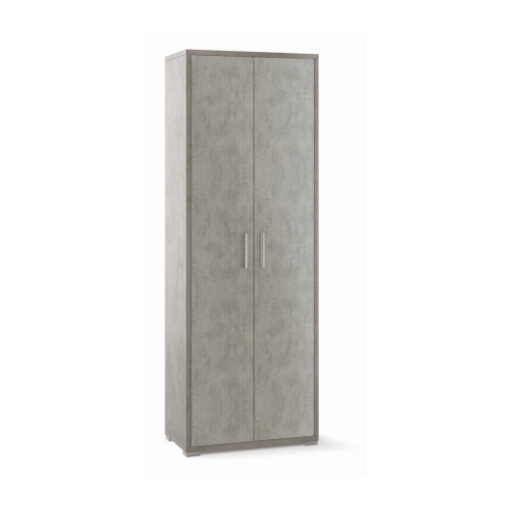 ARMADI DA ARREDO CON 2 ANTE DIMENSIONI 199X71X41 CM COLORE CEMENTO