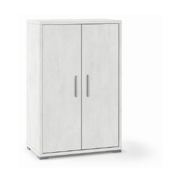 MOBILE DA ARREDO IN LEGNO CON 2 ANTE 110X71X41 CM COLORE OSSIDO BIANCO