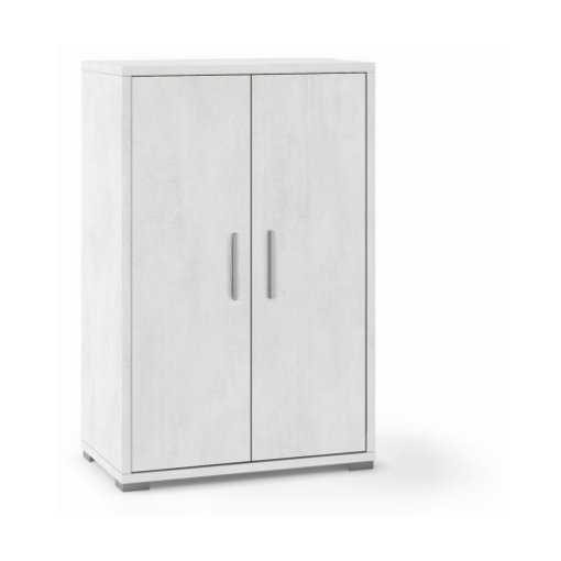 MOBILE DA ARREDO IN LEGNO CON 2 ANTE 110X71X41 CM COLORE OSSIDO BIANCO