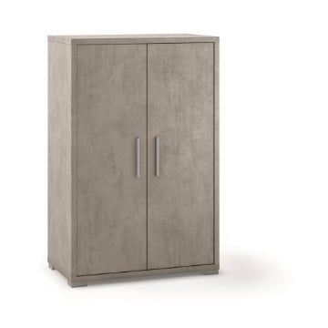 MOBILE DA ARREDO IN LEGNO CON 2 ANTE 110X71X41 CM COLORE CEMENTO