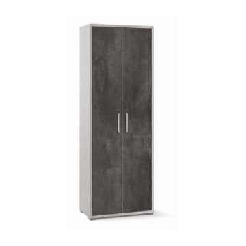 ARMADI DA ARREDO CON 2 ANTE DIMENSIONI 199X71X41 CM COLORE OSSIDO BIANCO E OSSIDO NERO