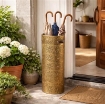PORTA OMBRELLI CON BASE TONDA IN METALLO COLORE ORO D.20X55