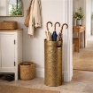 PORTA OMBRELLI CON BASE TONDA IN METALLO COLORE ORO D.20X55