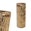 PORTA OMBRELLI CON BASE TONDA IN METALLO TRAFORATO  COLORE ORO D.20X55