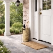PORTA OMBRELLI CON BASE TONDA IN METALLO TRAFORATO  COLORE ORO D.20X55