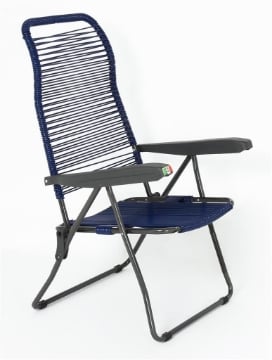 MAURY'S SEDIA CORODNATA IN PVC E 5 POSIZIONI, COLORE BLU