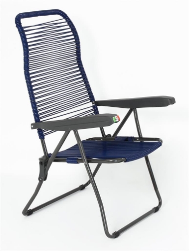 MAURY'S SEDIA CORODNATA IN PVC E 5 POSIZIONI, COLORE BLU