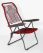MAURY'S SEDIA CORODNATA IN PVC E 5 POSIZIONI, COLORE  ROSSO