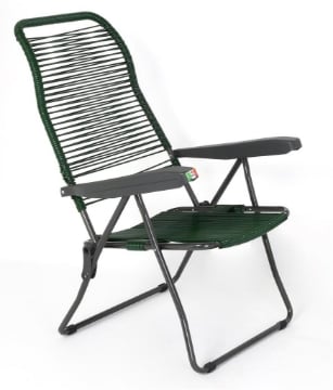 MAURY'S SEDIA CORODNATA IN PVC E 5 POSIZIONI, COLORE VERDE