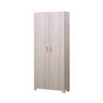 ARMADIO DA ARREDO CON PIEDINI IN LEGNO CON 2 ANTE 190X83X29 CM COLORE OLMO CHIARO