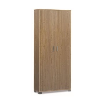 ARMADIO DA ARREDO CON PIEDINI IN LEGNO CON 2 ANTE 190X83X29 CM COLORE NOCE